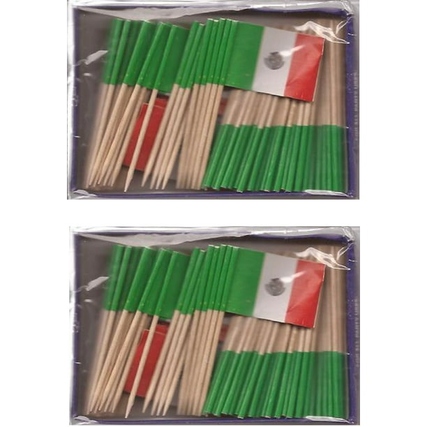 288 Mexican Mexico Flag Mini Picks Toothpicks